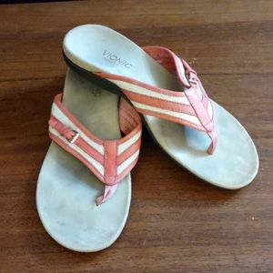 Vionic Sandals - pink & tan sz 10